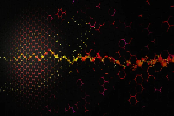 Tło Cyber o strukturze plastra miodu — Zdjęcie stockowe