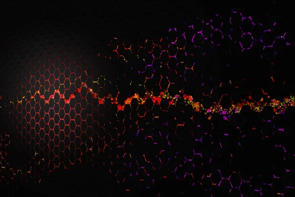 Cyber Honeycomb pozadí — Stock fotografie