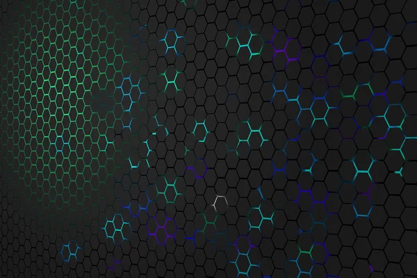 Cyber Honeycomb fundo — Fotografia de Stock