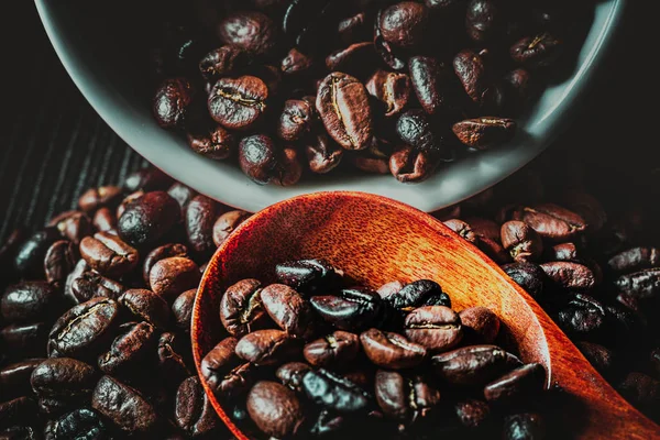 Roasted Coffee Bean Background — Stock Photo, Image