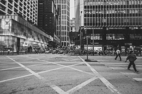 Hong Kong Central Street View po pracy — Zdjęcie stockowe