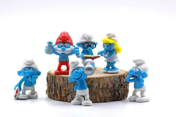 Smurfs Catoon Papa Smurfs Toy — Stock Photo, Image