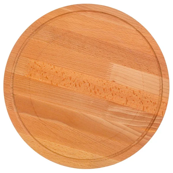 Big round cutting board. Top view — Stock Photo, Image