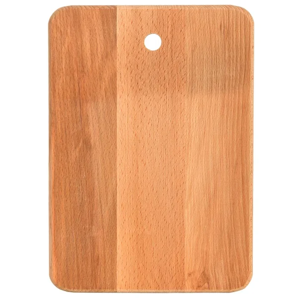 白色背景的木制切割板 — 图库照片