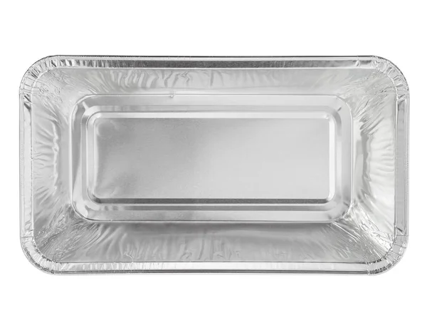 铝箔食品容器托盘与空白 — 图库照片