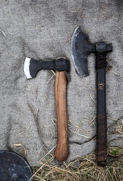 Two Medieval axes — Stock Photo, Image