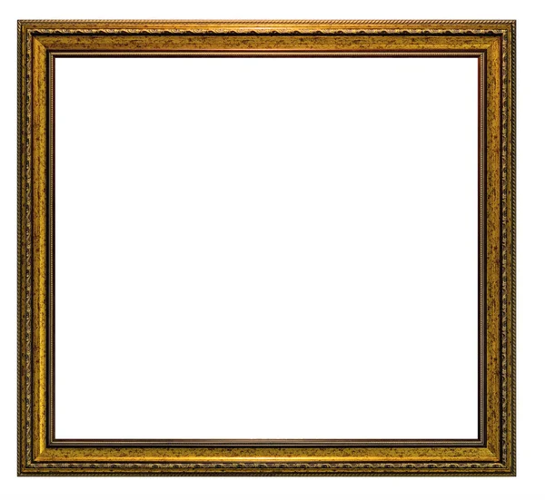 Estrutura em estilo antigo. quadro dourado elegante - forma quadrada — Fotografia de Stock