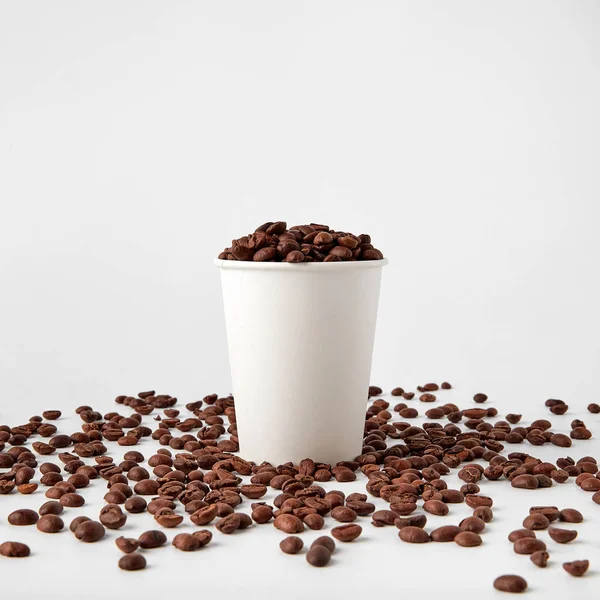 Coffee in paper Cup on white background — Stock Photo, Image