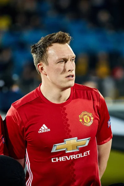 Phil Jones στον τελικό αγώνα 1/8 του Europa League — Φωτογραφία Αρχείου