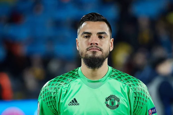 Sergio Romero Gk v zápase 1/8 finále Evropské ligy — Stock fotografie