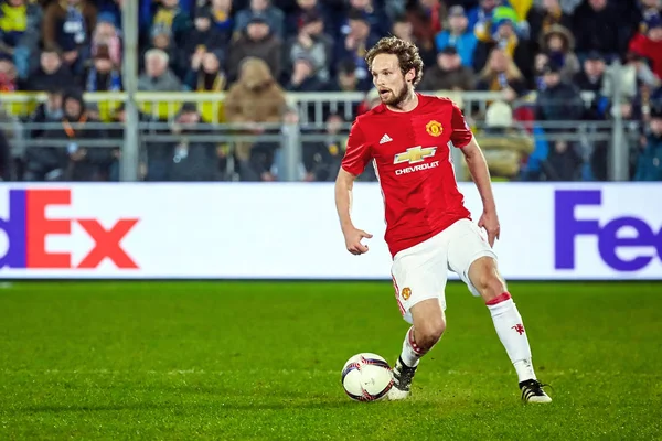 Juan Mata s míčem (útočící záložník) v odpovídající 1/8 finále — Stock fotografie