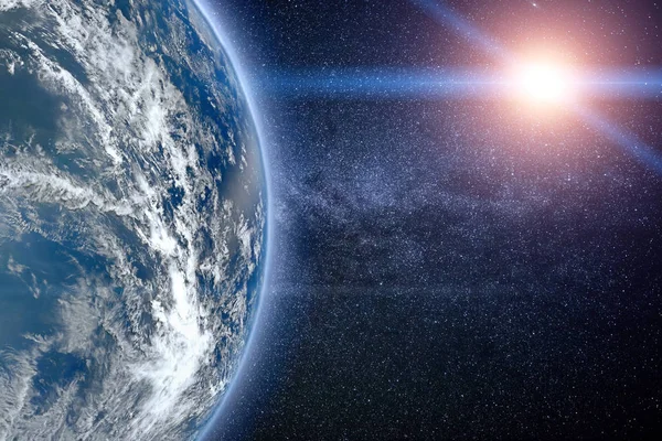 Планета Земля, вид из космоса — стоковое фото