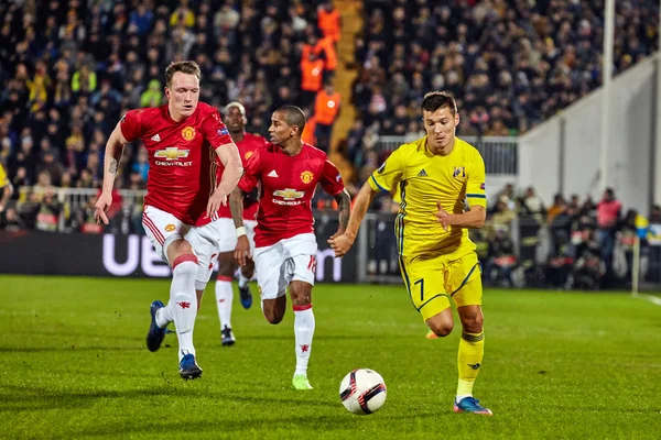 Philip jones, Spielmomente im Achtelfinale der Europa League — Stockfoto