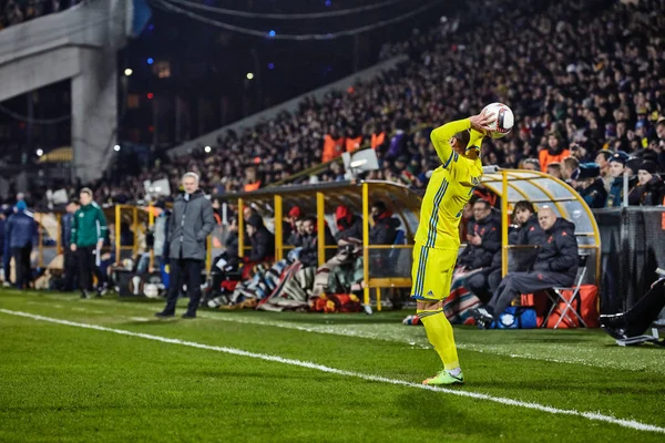 Herní okamžiky v odpovídající 1/8 finále Evropské ligy — Stock fotografie