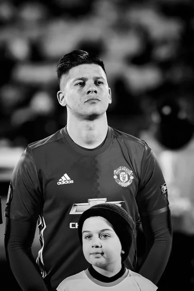 Marcos Rojo in match 1/8 finals of the Europa League between FC — Stock Photo, Image