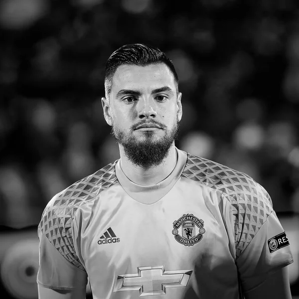 Sergio romero gk im Achtelfinale der Europa League — Stockfoto