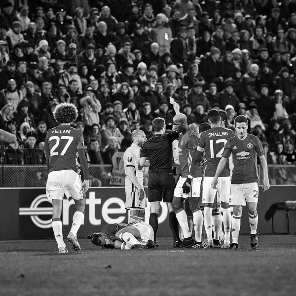 Zlatan Ibrahimovic (Feyenoord), Game momenten in overeenkomen met 1/8 finale van de Europa League — Stockfoto