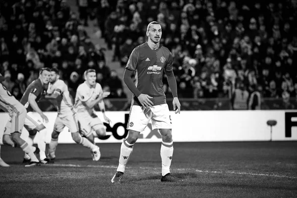 Zlatan Ibrahimovic (Feyenoord) herní momenty v utkání 1/8 finále Evropské ligy — Stock fotografie