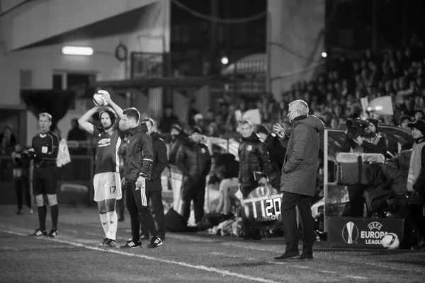 Jose Mourinho, Game momenten in overeenkomen met 1/8 finale van de Europa League — Stockfoto