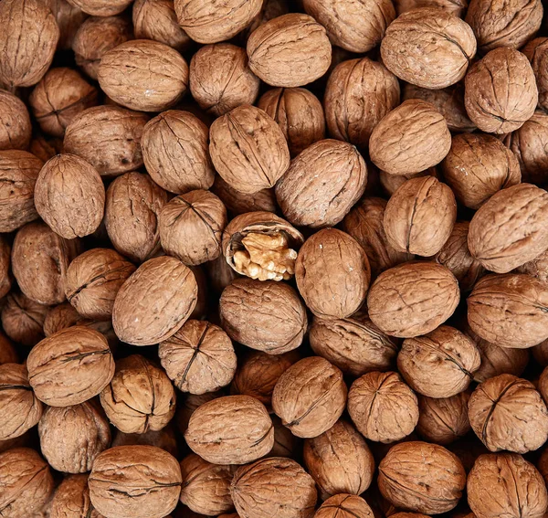 Fondo de nueces. Textura de nueces. Fondo de nueces de grupo. H — Foto de Stock