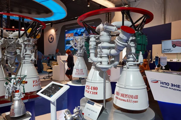 Motor de cohete RD-180. Salón MAKS-2017. ZHUKOVSKY, RUSIA - J — Foto de Stock