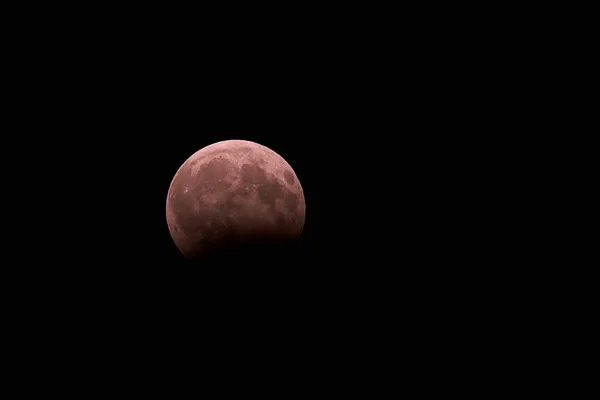 Zaćmienie Księżyca. Krwawy księżyc 07.08.2017 — Zdjęcie stockowe