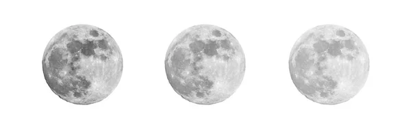 白色的满月分离 — 图库照片