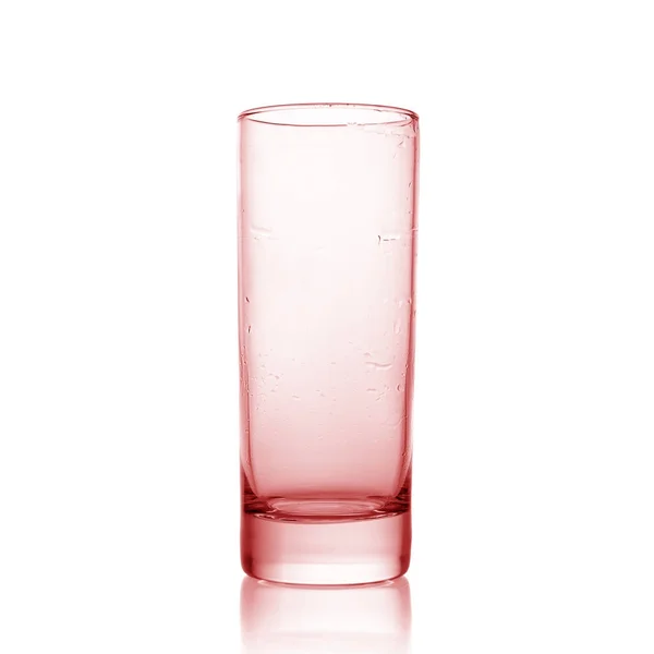 Glass tumbler on white background. tall glass, H20 — Stock Photo, Image