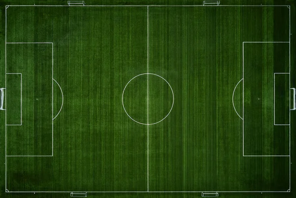 Футбольное поле сверху. учебное поле, Вид с воздуха. — стоковое фото