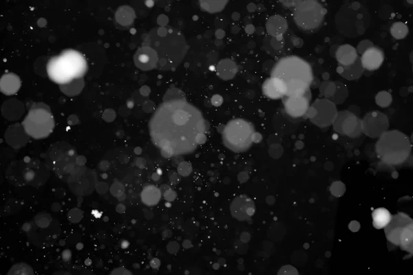 黑色背景下的降雪-设计元素 — 图库照片