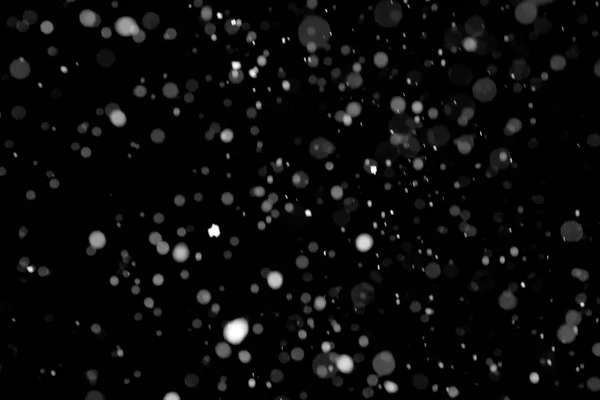 Snowfall on black background - design element — Stock Photo, Image