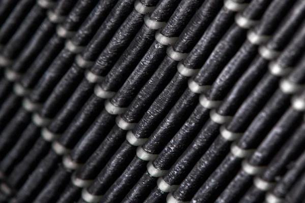Dirty air filter. High efficiency air filter for HVAC system. — Stock Photo, Image