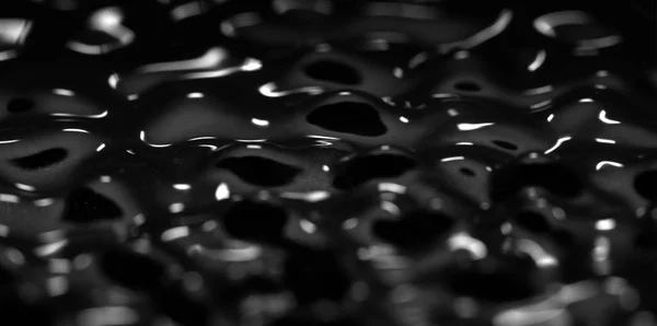 Résumé Texture liquide de fond noir — Photo