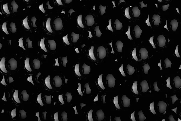 ブラック キャビア。マクロ写真。黒球。抽象的な背景 — ストック写真