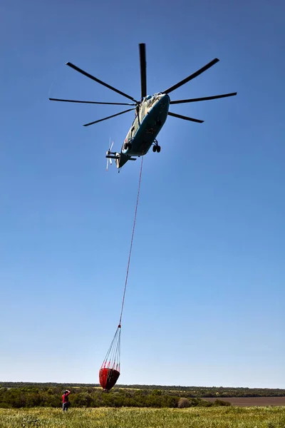 Transport Helikopterem Locie Urządzenie Przepełnienie Ton Kodyfikacja Nato Halo Gaszenie — Zdjęcie stockowe