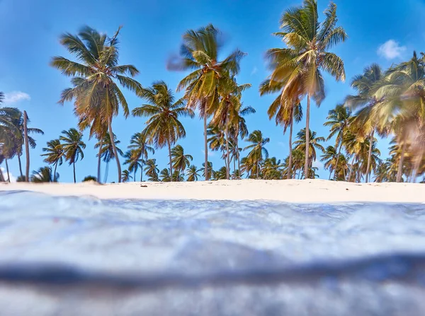 Isola Tropicale Veduta Della Spiaggia Dall Acqua — Foto Stock