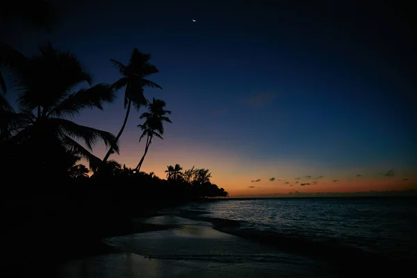 Sonnenuntergang Strand Paradiesischer Strand Tropisches Paradies — Stockfoto