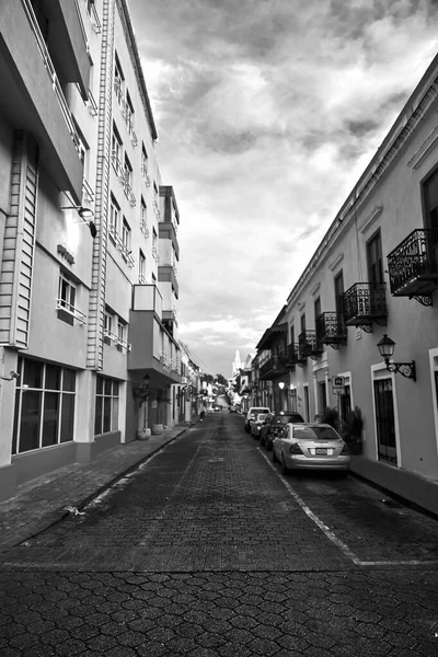 Straßenansicht Der Altstadt Detail Kolonialer Architektur Typischer Kolonialstil Straßen Von — Stockfoto