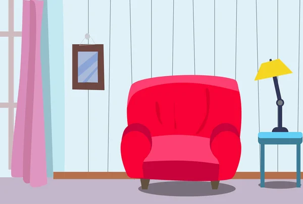 室内装饰客厅。动画的背景 — 图库矢量图片