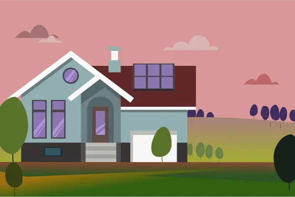 Casa caricatura dibujo | casa de dibujos animados — Vector de stock