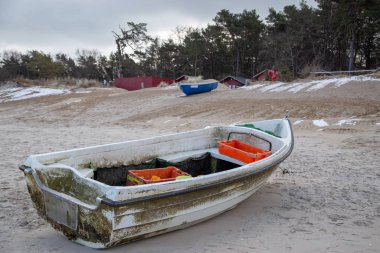 Sonbaharda Leipzig 'deki Karl-Heine-Kanalı manzarası