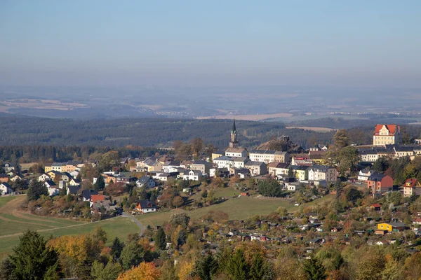 La città di Schoeneck nella Vogtland — Foto Stock