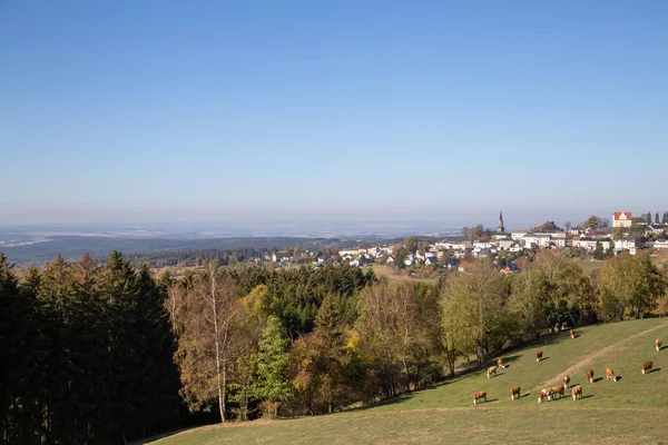 View of the town of Schoeneck in the Vogtland. — Stock Photo, Image