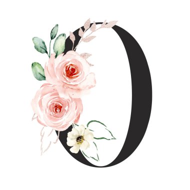 creative number 0 design with blossoming flowers