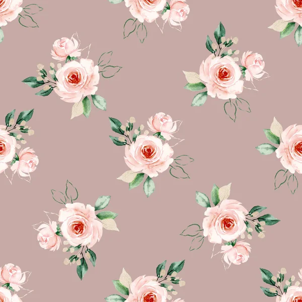 Kusursuz bir arka plan, suluboya çiçekli çiçek deseni. Kumaş duvar kağıdı desenini tekrarla