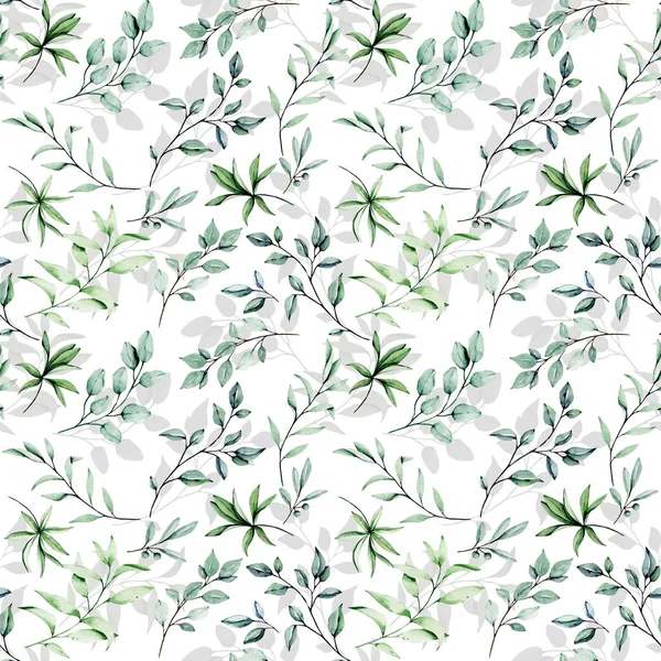 Çiçeksel elementlerle kusursuz suluboya çizimi, arka planı tekrarla