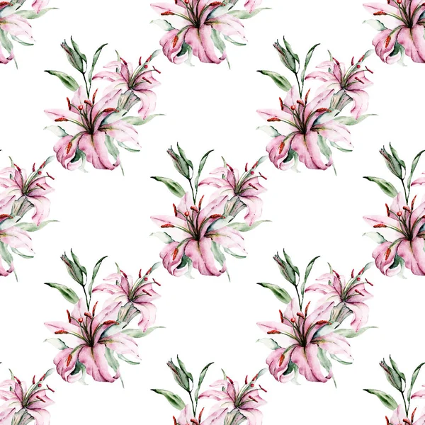 güzel çiçekli zambaklar, suluboya resim