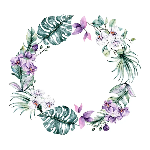 El çizimi, suluboya çiçekli çelenk, çiçek tasarımı.