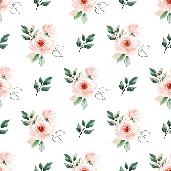 Kusursuz bir arka plan, suluboya çiçekli çiçek deseni. Kumaş duvar kağıdı desenini tekrarla