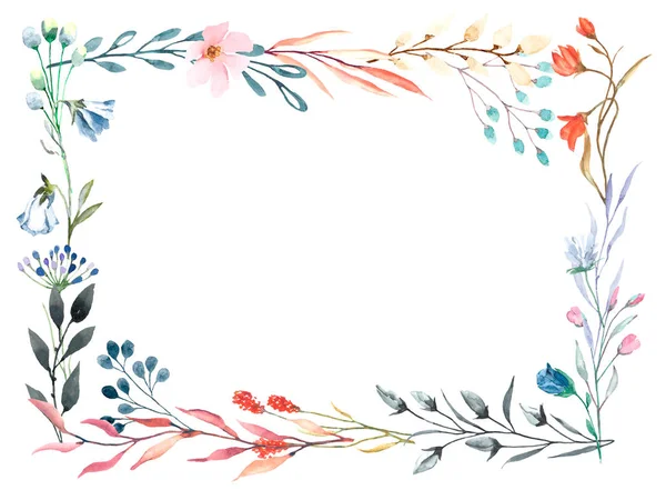 Ακουαρέλα Ζωγραφική Όμορφα Λουλούδια Άνοιξη Που Λευκό Φόντο Floral Έννοια — Φωτογραφία Αρχείου